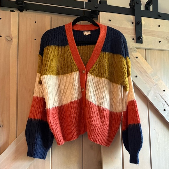 EUC Hem and Thread Colorful Striped Women's Sweater - Picture 1 of 6